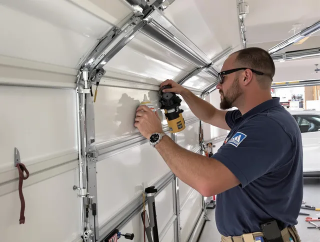 Altadena Garage Door Repair technician quieting a noisy garage door in Altadena