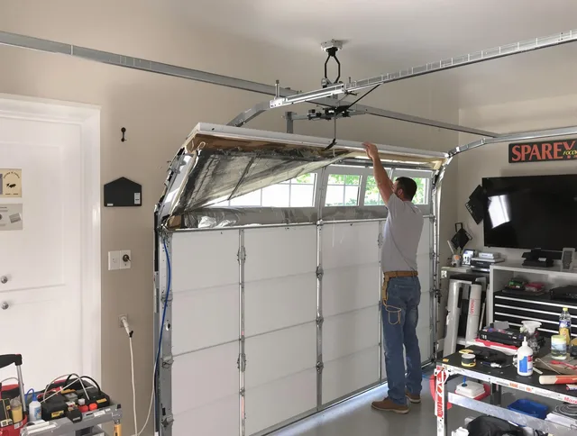 Garage door section replacement by Altadena Garage Door Repair in Altadena